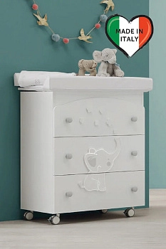 Пеленальный комод Erbesi Elly (Белый)