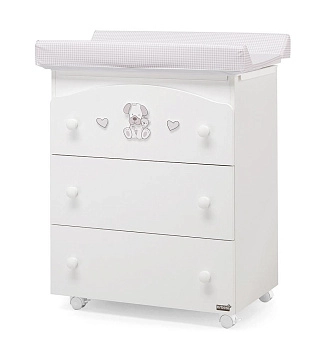 Пеленальный комод Erbesi Lucky (Белый/Песочный)