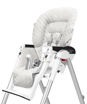 Сменный чехол сидения Esspero к стульчику для кормления Peg-Perego Diner/Best/Duplo стеганная кожа (White)