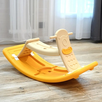 Качалка-балансборд-трансформер UNIX Kids Monster (2 in 1) (Yellow)