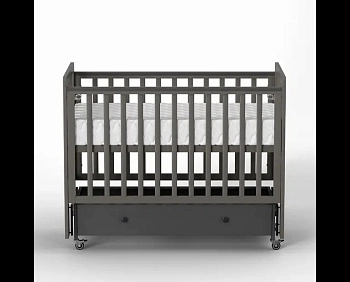 Детская кроватка ANTEMI Classic Sleep 120х60(Ящ+м) (Графит)