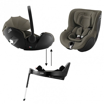 Детское автокресло Britax Roemer Baby-Safe Pro с базой Vario Base 5Z+Автокресло Dualfix 5Z   (Urban Olive)