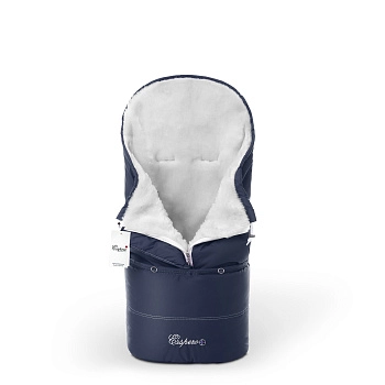 Конверт в коляску Esspero Transformer White (натуральная 100% шерсть) (Navy)