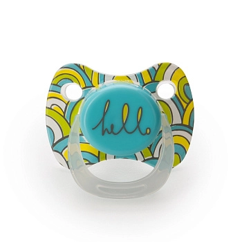 Соска-пустышка ортодонтической формы с колпачком Happy Baby 13011/1 (blue)