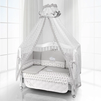 Комплект постельного белья Beatrice Bambini Unico Abbiamo (125х65) (grigio/bianco)