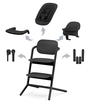 Стульчик Cybex Lemo 4-in-1 Set  (Stunning Black)