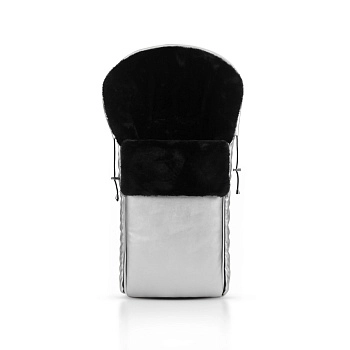 Конверт в коляску Beatrice Bambini Nero Max (экокожа) (Silver)