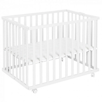 Детский складной манеж ROBA Foldable playpen 74 х 100  (Белый)
