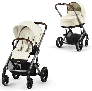 Коляска 2 в 1 Cybex Balios S Lux TPE (Seashell Beige с дождевиками)