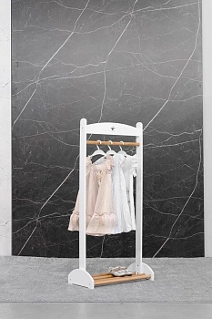 Вешалка напольная ANTEMI (Белый/Дерево)