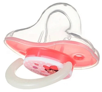 Силиконовая пустышка ортодонтическая Farlin с 0 мес. (Розовый)