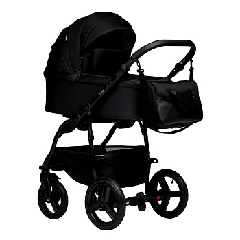 Коляска 2 в 1 Indigo IMPULSE ECO (черная кожа+черный)