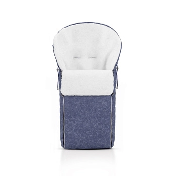 Конверт в коляску Beatrice Bambini Fiori (экокожа) (Navy)