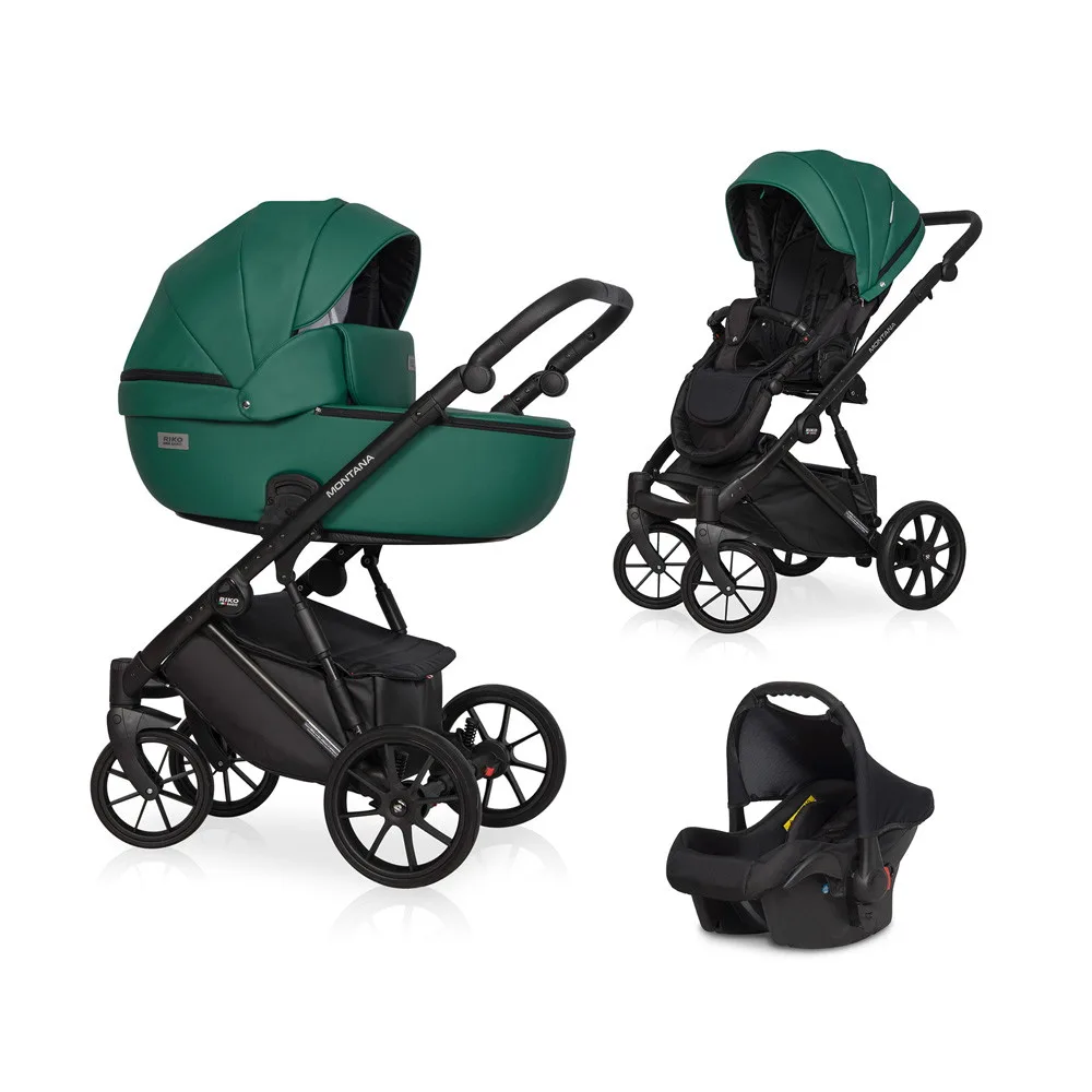 Коляска 3 в 1 RIKO BASIC MONTANA ECCO 13 Emerald (изумруд) wulf75thg0yeadbqx8oi8jugl0m36tnf