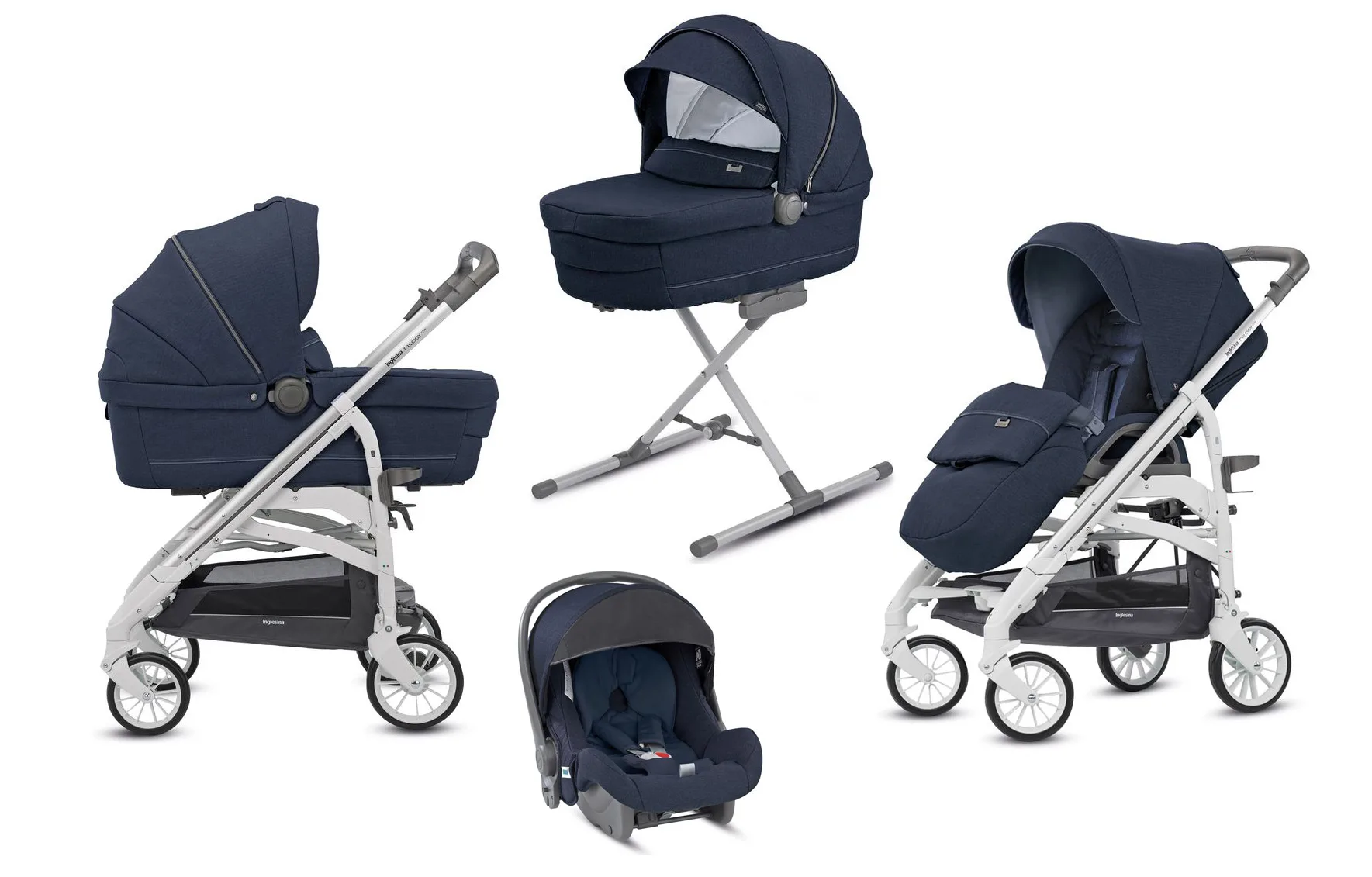 Коляска 3 в 1 Inglesina Trilogy System Imperial Blue/Trilogy White b3d54bf294cc603e7de8b9c5d8f00dc2
