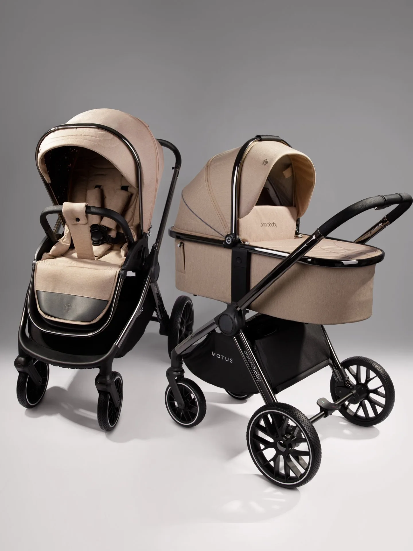 Коляска 2 в 1 Amarobaby MOTUS V2 (Мокко )