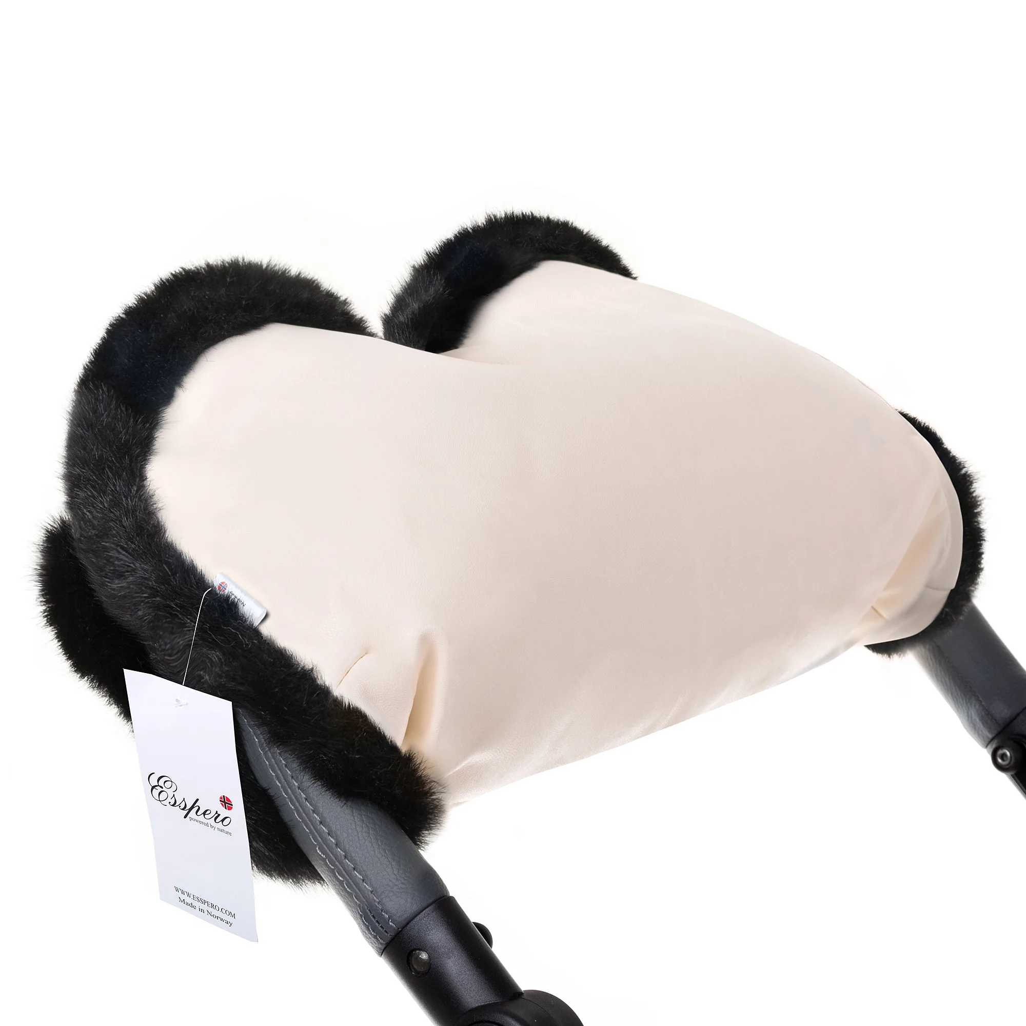 Муфта для рук на коляску Esspero LIT Leatherette (эко-кожа) (beige/black)