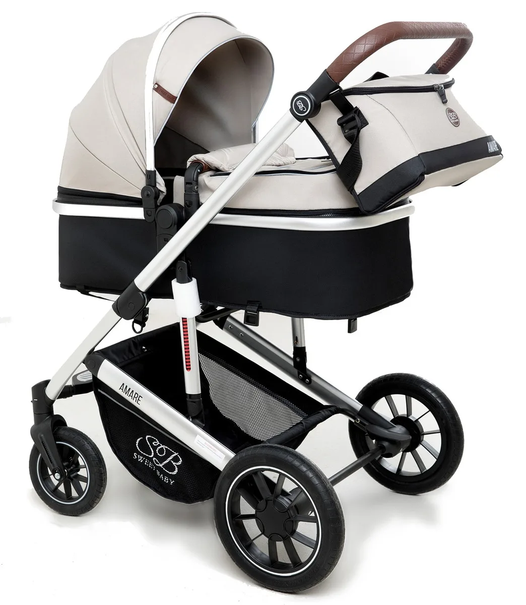 Коляска-трансформер 2 в 1 Sweet Baby Amare Beige s4lahftwxucvm850kxpkstpcu7m5fg7n