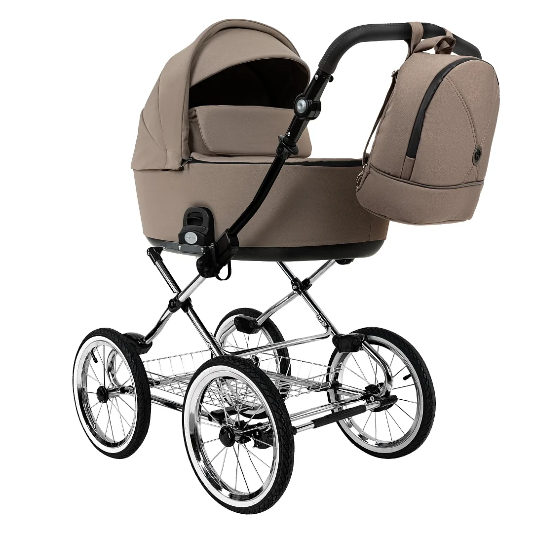 Коляска для новорожденных Roan Bass Next Classic, d14 (Hazel/Black/руч.Black)