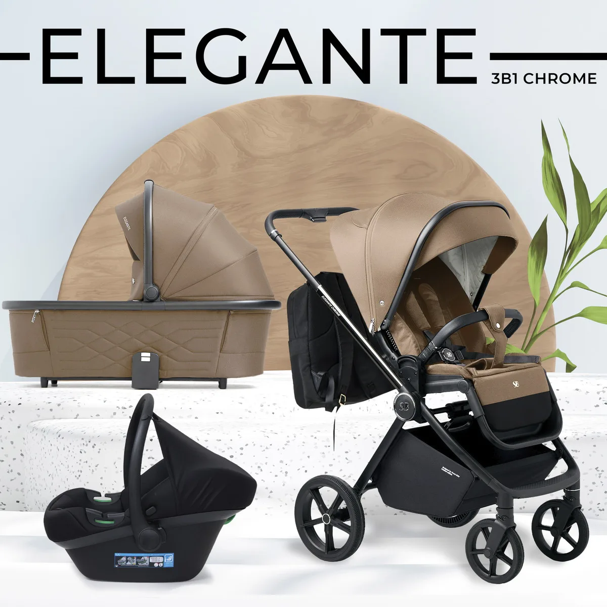 Коляска 3 в 1 Sweet Baby Elegante Chrome Brown wessxdkaiaqhfszynj9yfzdpkjq1ecz5