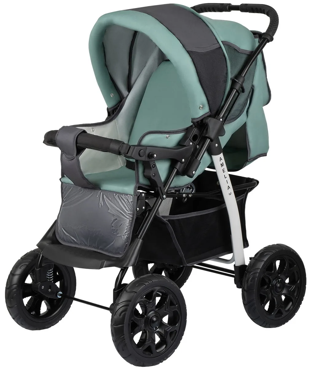 Прогулочная коляска Alis AMELIA I  серый+шалфей 2zr2ud6zwgzly2lb6kqkzdmjk2obo6ke