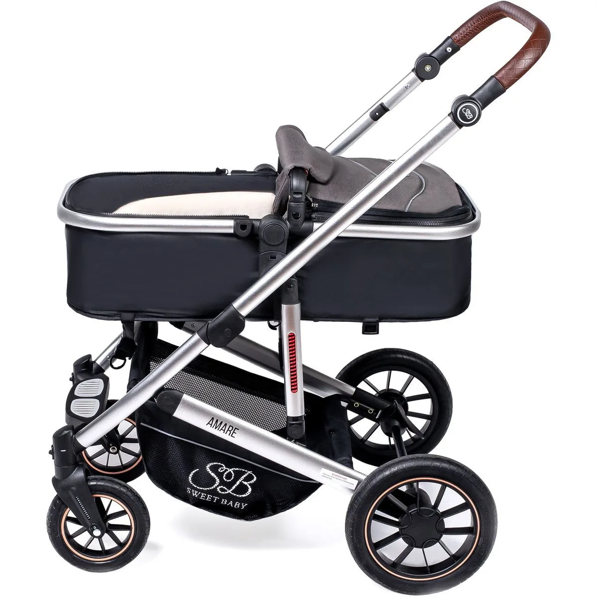 Детская коляска Sweet Baby Amare 3 в 1 Brown 4l2dxp815szoymad3ydhobf0r214bnw9